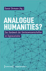 Buchcover Analogue Humanities?