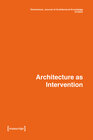 Buchcover Dimensions. Journal of Architectural Knowledge