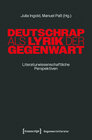 Buchcover Deutschrap als Lyrik der Gegenwart