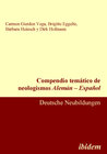 Buchcover Compendio temático de neologismos Alemán – Español