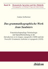 Buchcover Das grammatikographische Werk Jean Saulniers