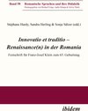 Buchcover Innovatio et traditio – Renaissance(n) in der Romania