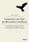 Buchcover Literatur und Tod bei Blanchot und Rilke