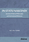 Buchcover In Statu Nascendi