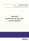 Buchcover Zeitschrift für Romanische Sprachen und ihre Didaktik
