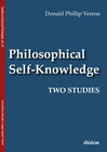 Buchcover Philosophical Self-Knowledge