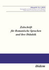 Buchcover Zeitschrift für Romanische Sprachen und ihre Didaktik