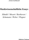 Buchcover Musikwissenschaftliche Essays