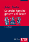 Buchcover Deutsche Sprache gestern und heute