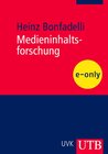 Buchcover Medieninhaltsforschung