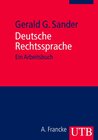 Buchcover Deutsche Rechtssprache