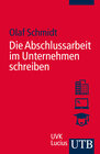 Buchcover Die Abschlussarbeit im Unternehmen schreiben