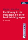 Buchcover Einführung in die Pädagogik bei Lernbeeinträchtigungen