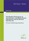 Buchcover The Relative Performance of Joint Ventures and Wholly-Owned Subsidiaries and the Reasons why they exit