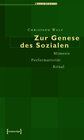 Buchcover Zur Genese des Sozialen