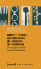 Buchcover Disability Studies, Kultursoziologie und Soziologie der Behinderung