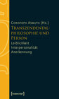 Buchcover Transzendentalphilosophie und Person