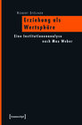 Buchcover Erziehung als Wertsphäre