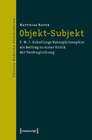 Buchcover Objekt-Subjekt