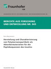 Buchcover Herstellung und Charakterisierung von Polymernanopartikeln als Adsorbermaterialien für die Peptidsequenzen des Insulins.