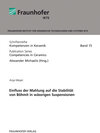 Buchcover Einfluss der Mahlung auf die Stabilität von Böhmit in wässrigen Suspensionen