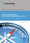 Buchcover Kompetenzmanagement in deutschen Unternehmen 2012/2013