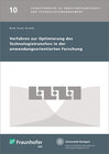 Buchcover Verfahren zur Optimierung des Technologietransfers in der anwendungsorientierten Forschung