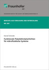 Buchcover Funktionale Polyelektrolytschichten für mikrofluidische Systeme.