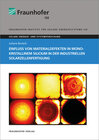 Buchcover Einfluss von Materialdefekten in monokristallinem Silicium in der industriellen Solarzellenfertigung