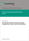 Buchcover Herstellung und Untersuchung p-leitender transparenter CuAlO2- und CuCrO2-Schichten