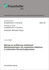Buchcover Beitrag zur Aufklärung molekularer Wechselwirkungen von organischen Additiven in technischen Korund-Suspensionen.
