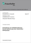 Buchcover Entwicklung von Sodalithmembranen für die Gastrennung unter industriellen Bedingungen