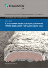 Buchcover Plated Copper Front Side Metallization on Printed Seed-Layers for Silicon Solar Cells