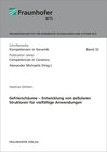 Buchcover Gefrierschäume - Entwicklung von zellularen Strukturen für vielfältige Anwendungen