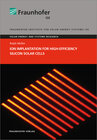 Buchcover Ion Implantation for High-Efficiency Silicon Solar Cells