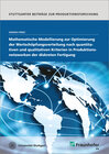 Buchcover Mathematische Modellierung zur Optimierung der Wertschöpfungsverteilung nach quantitativen und qualitativen Kriterien in
