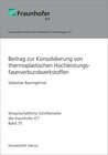 Buchcover Beitrag zur Konsolidierung von thermoplastischen Hochleistungsfaserverbundwerkstoffen.