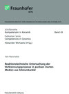 Buchcover Reaktionstechnische Untersuchung der Verbrennungsprozesse in porösen inerten Medien aus Siliziumkarbid.