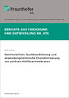 Buchcover Kontinuierliche Tauchbeschichtung und anwendungstechnische Charakterisierung von porösen Hohlfasermembranen