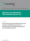 Buchcover Untersuchung und Charakterisierung von chemisch modifiziertem Inulin zur Verwendung als Verkapselungsmaterial für die Sp