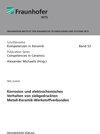 Buchcover Korrosion und elektrochemisches Verhalten von siebgedruckten Metall-Keramik-Werkstoffverbunden