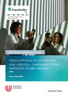 Buchcover Optical efficiency of concentrating solar collectors - Investigation of loss mechanism of solar reflectors