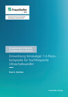 Buchcover Entwicklung feinskaliger 1-3-Piezokomposite für hochfrequente Ultraschallwandler.