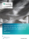 Buchcover Homogenization and dimension reduction for periodic textiles made of linear elastic yarns with sliding contact