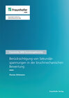 Buchcover Berücksichtigung von Sekundärspannungen in der bruchmechanischen Bewertung