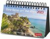 Buchcover Eine Reise um die Welt Premiumkalender 2023. Tages-Tischkalender zum Umklappen, mit faszinierenden Aufnahmen aus aller W