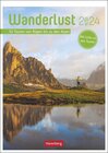 Buchcover Wanderlust Wochen-Kulturkalender 2024. Fotokalender mit den schönsten Wanderwegen Deutschlands und Europas. Informativer