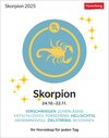 Buchcover Skorpion Sternzeichenkalender 2025 - Tagesabreißkalender - Ihr Horoskop für jeden Tag