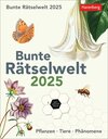 Buchcover Bunte Rätselwelt Tagesabreißkalender 2025 - Pflanzen, Tiere, Phänomene