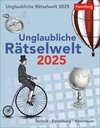 Buchcover Unglaubliche Rätselwelt Tagesabreißkalender 2025 - Technik, Forschung, Abenteuer